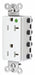 Receptacle White 20 A 2P3W Back 1PK