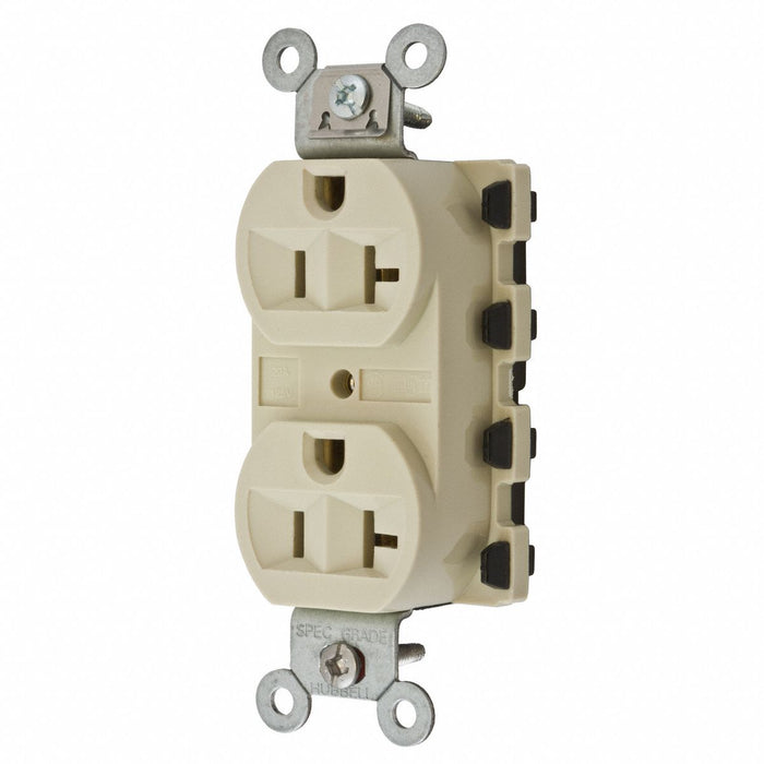 Receptacle Ivory 20 A 2P3W Back 1PK
