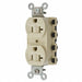 Receptacle Ivory 20 A 2P3W Back 1PK