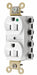 Receptacle White 15 A 2P3W Back 1PK