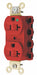 Receptacle Red 20 A 2P3W Back 1PK