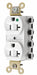 Receptacle White 20 A 2P3W Back 1PK