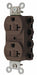 Receptacle Brown 20 A 2P3W Back 1PK