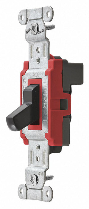 Wall Swtch 1-Pole 120/277V 20A Blk Toggl