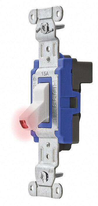Pilot Wll Switch Wht 15A Back SnglPole