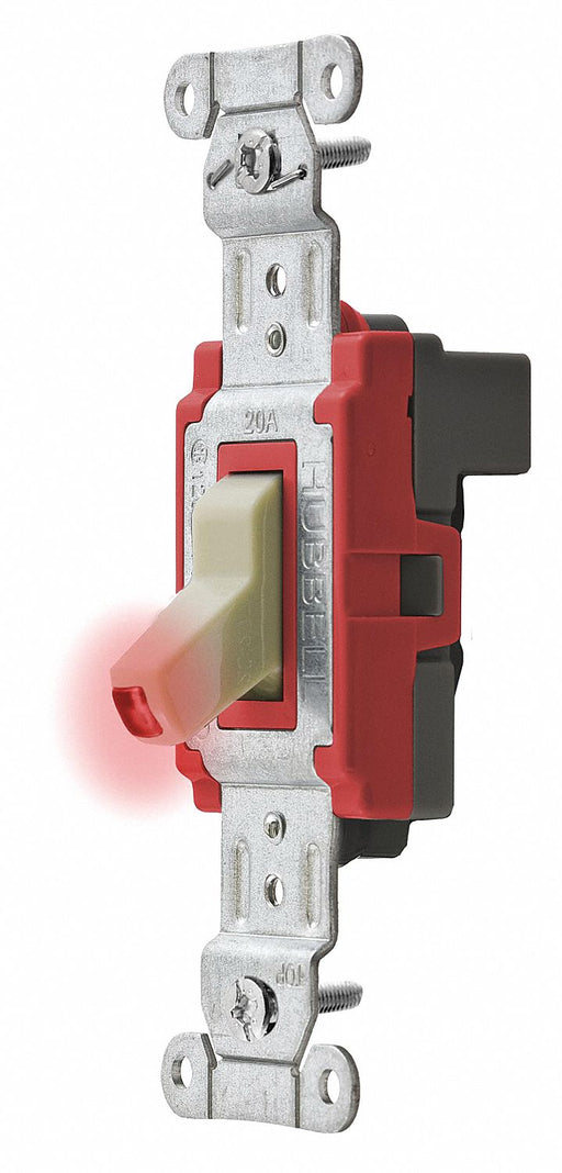 Pilot Lit Wall Swtch 1-Pole 120/277V 20A