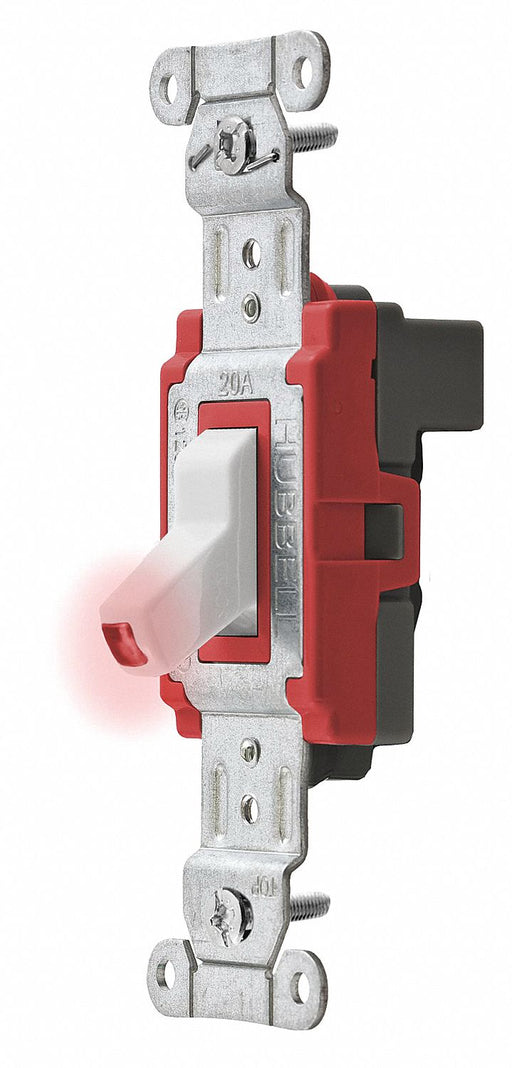 Pilot Wll Switch Wht 20A Back SnglPole