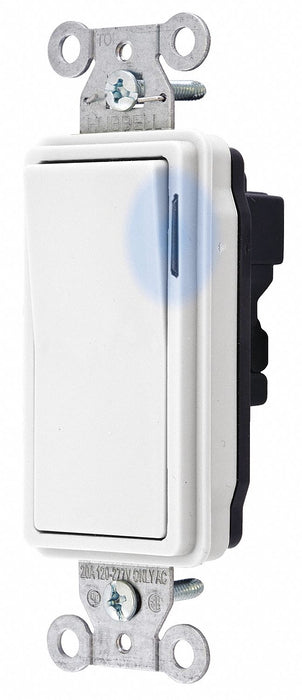 IllumWllSwtch Wht 15 A Back Single Pole