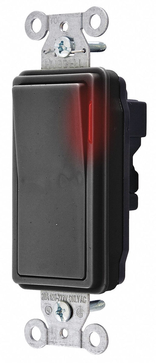 Pilot Wll Switch Blk 15A Back SnglPole