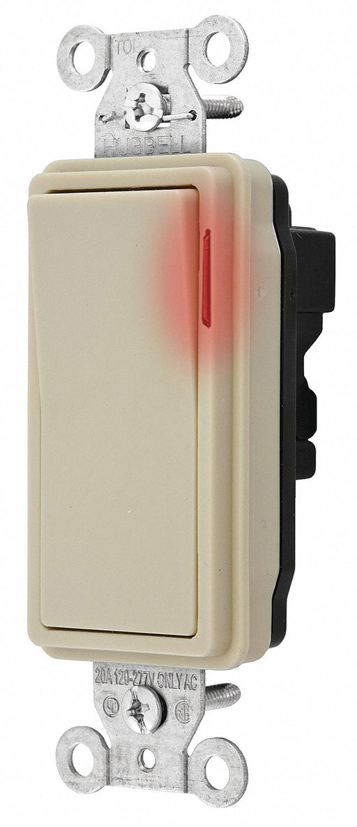 Pilot Wll Switch Ivory 20A Back SnglPole