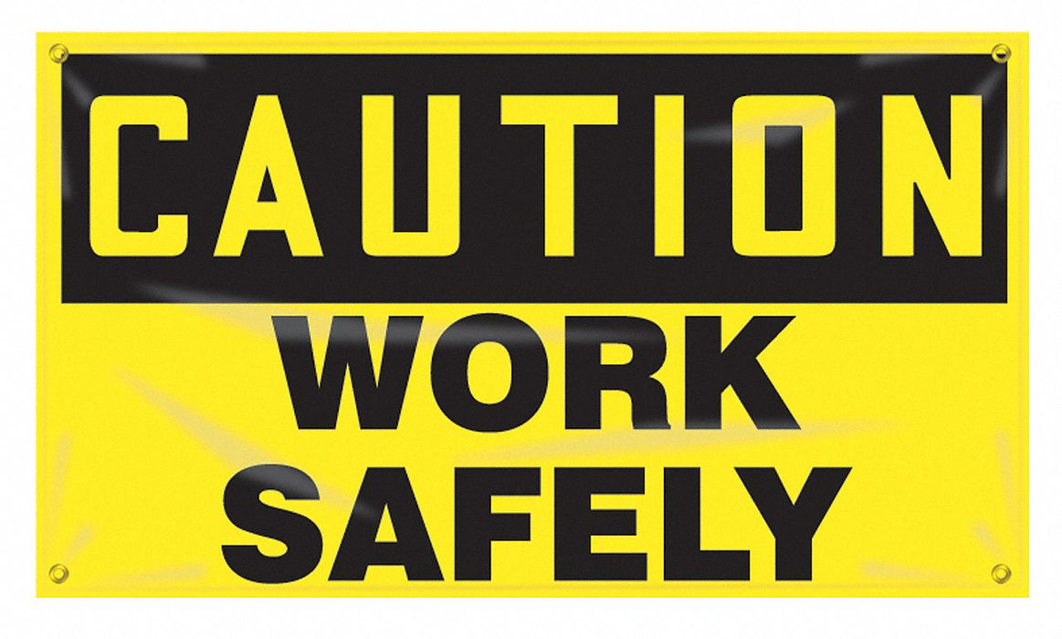 Safety Banner 28in x 48in Poly Sheeting