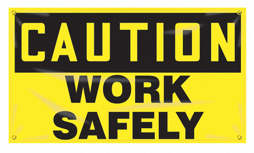 Safety Banner 28in x 48in Poly Sheeting