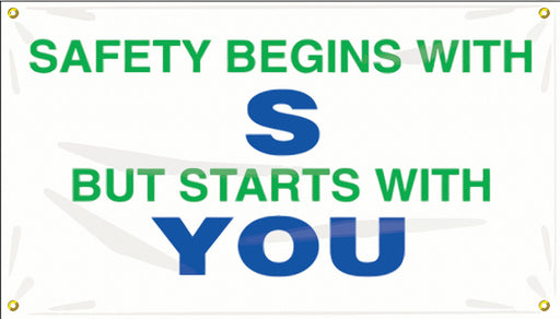 Safety Banner 28in x 48in Poly Sheeting