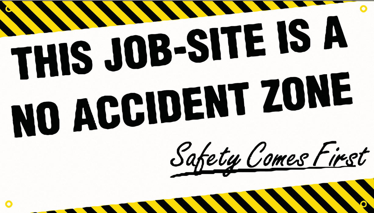 Safety Banner 28in x 48in Poly Sheeting