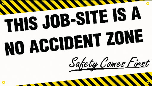 Safety Banner 28in x 48in Poly Sheeting