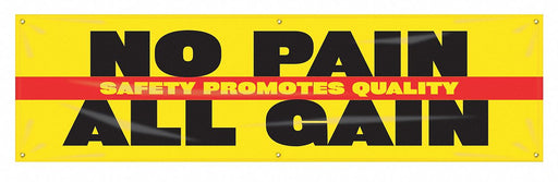 Safety Banner 28in x 96in Poly Sheeting