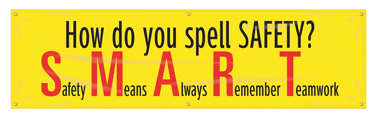 Safety Banner 28in x 96in Poly Sheeting