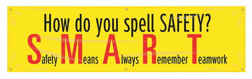 Safety Banner 28in x 96in Poly Sheeting