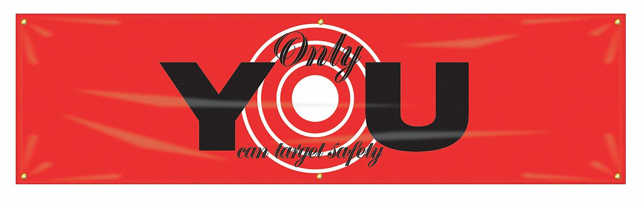 Safety Banner 28in x 96in Poly Sheeting