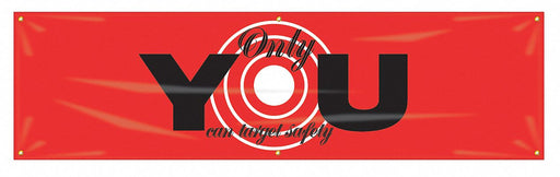 Safety Banner 28in x 96in Poly Sheeting