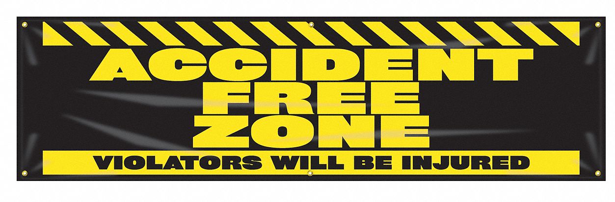 Safety Banner 28in x 96in Poly Sheeting