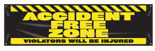 Safety Banner 28in x 96in Poly Sheeting