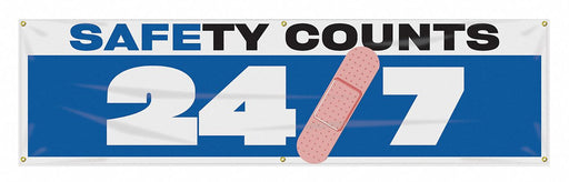 Safety Banner 28in x 96in Poly Sheeting
