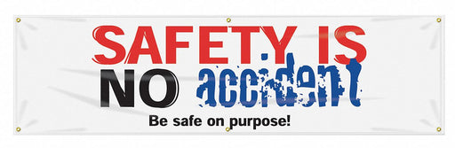 Safety Banner 28in x 96in Poly Sheeting