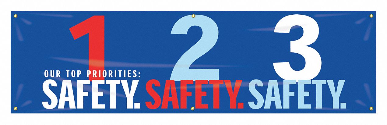 Safety Banner 28in x 96in Poly Sheeting