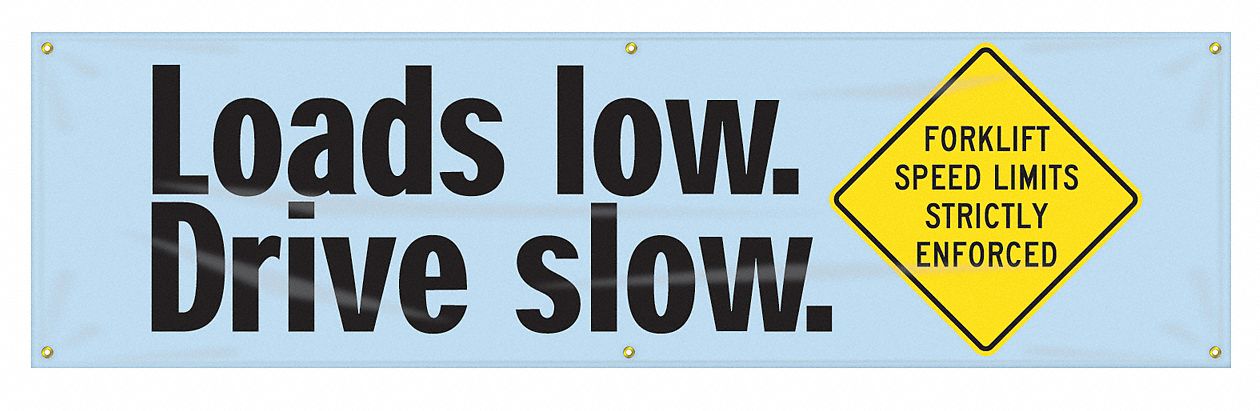 Safety Banner 28in x 96in Poly Sheeting