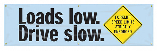 Safety Banner 28in x 96in Poly Sheeting