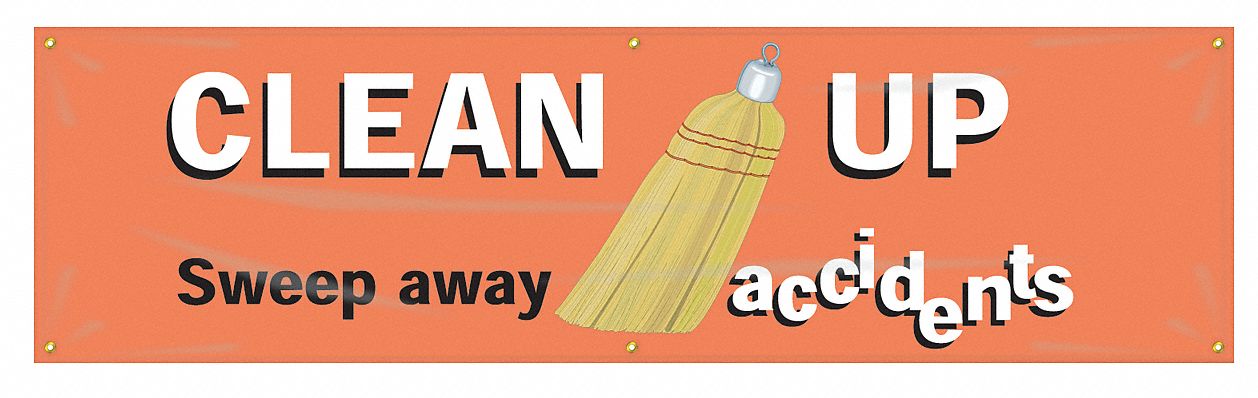 Safety Banner 28in x 96in Poly Sheeting