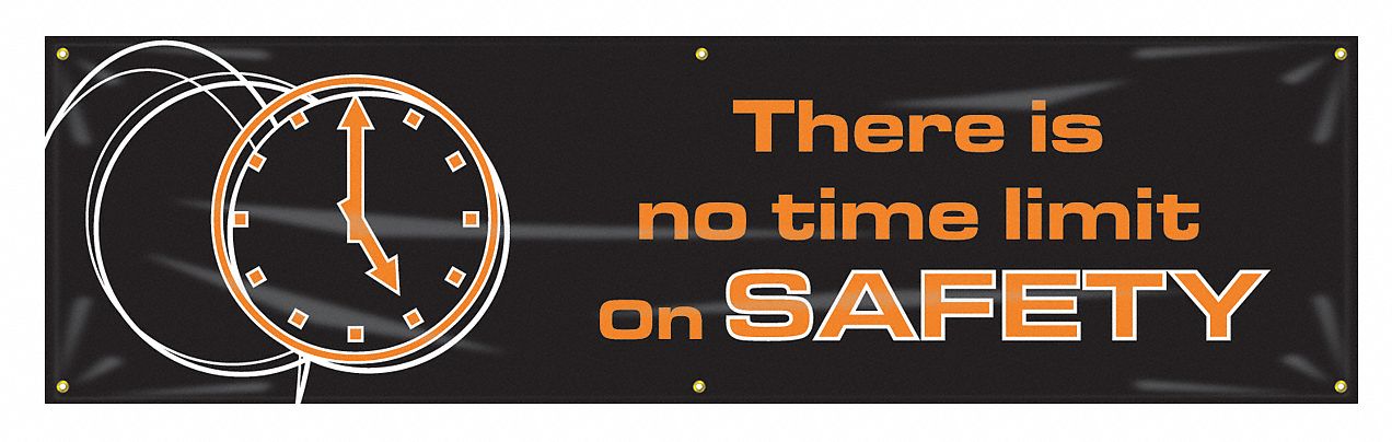 Safety Banner 28in x 96in Poly Sheeting