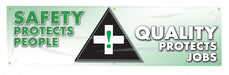 Safety Banner 28in x 96in Poly Sheeting
