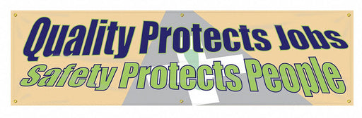 Safety Banner 28in x 96in Poly Sheeting
