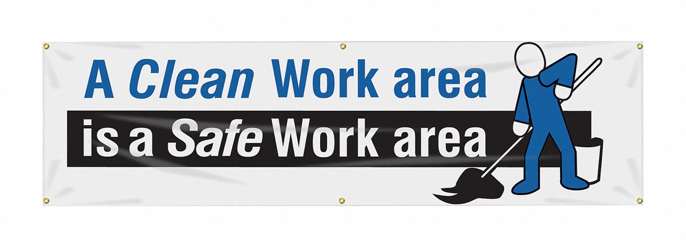 Safety Banner 28in x 96in Poly Sheeting