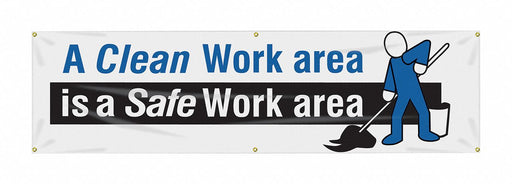 Safety Banner 28in x 96in Poly Sheeting