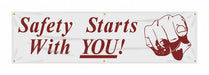 Safety Banner 28in x 96in Poly Sheeting