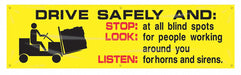 Safety Banner 28in x 96in Poly Sheeting