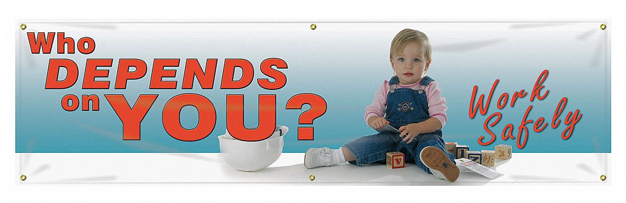 Safety Banner 28in x 96in Poly Sheeting