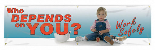 Safety Banner 28in x 96in Poly Sheeting