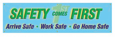 Safety Banner 28in x 96in Poly Sheeting