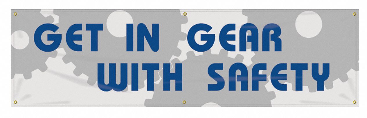Safety Banner 28in x 96in Poly Sheeting
