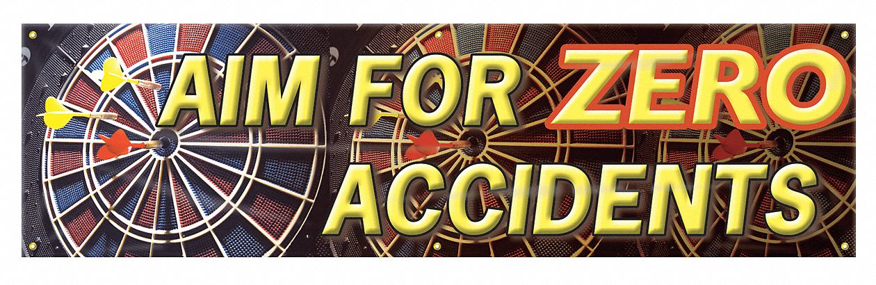 Safety Banner 28in x 96in Poly Sheeting