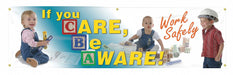 Safety Banner 28in x 96in Poly Sheeting