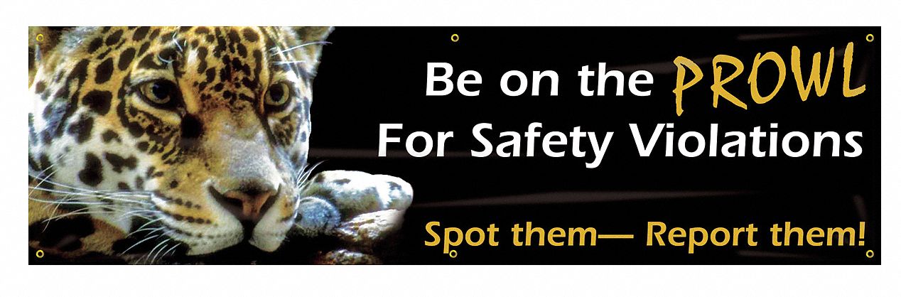 Safety Banner 28in x 96in Poly Sheeting