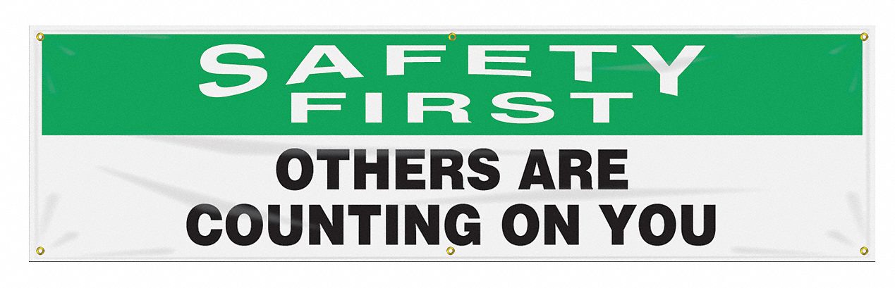 Safety Banner 28in x 96in Poly Sheeting