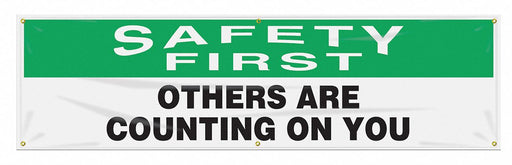 Safety Banner 28in x 96in Poly Sheeting