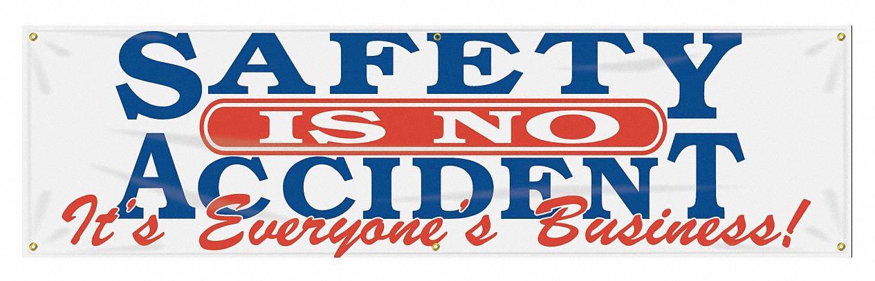 Safety Banner 28in x 96in Poly Sheeting