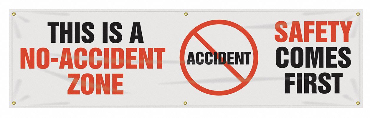 Safety Banner 28in x 96in Poly Sheeting